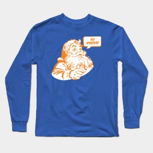 Retro Santa Claus Go Knicks Long Sleeve T-Shirt